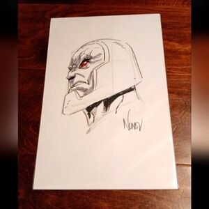 Darkseid Original sketch by Eddie nunez signed with COA